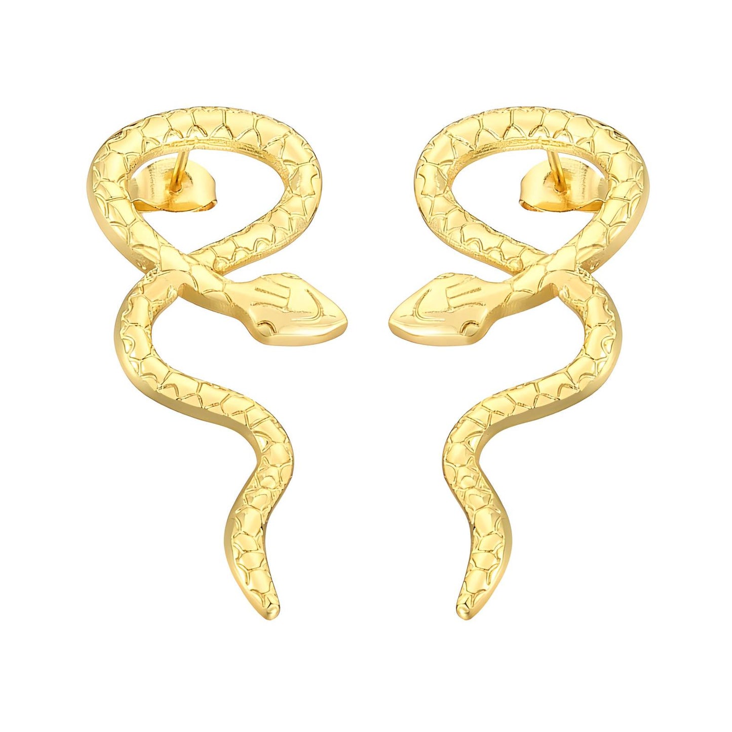 Twist snake earrings